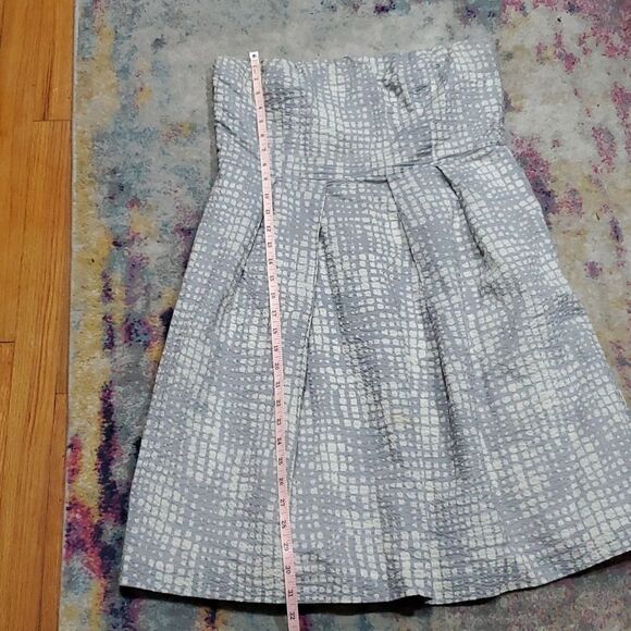 J. Crew Seersucker Cotton Strapless Dress Size 12 - Picture 11 of 11